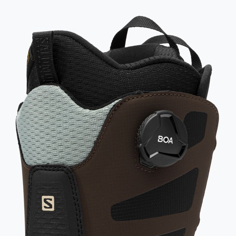 Scarponi da snowboard da uomo Salomon Dialoge Dual Boa marrone/nero/salvia 9