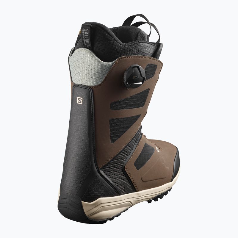 Scarponi da snowboard da uomo Salomon Dialoge Dual Boa marrone/nero/salvia 12