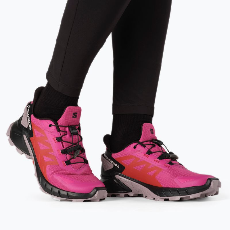 Scarpe da corsa da donna Salomon Supercross 4 very berry/nero/quail 10