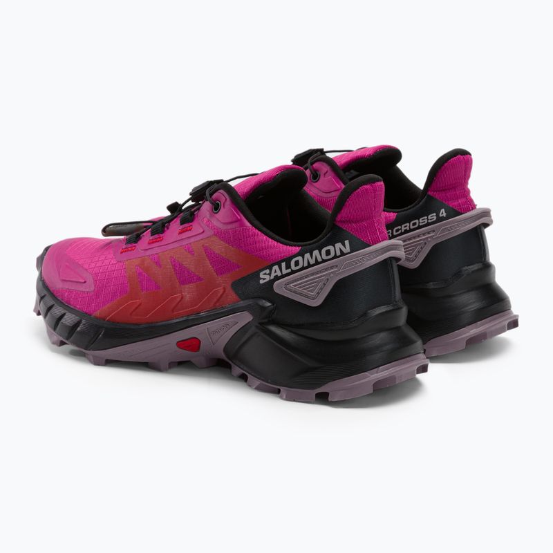 Scarpe da corsa da donna Salomon Supercross 4 very berry/nero/quail 3