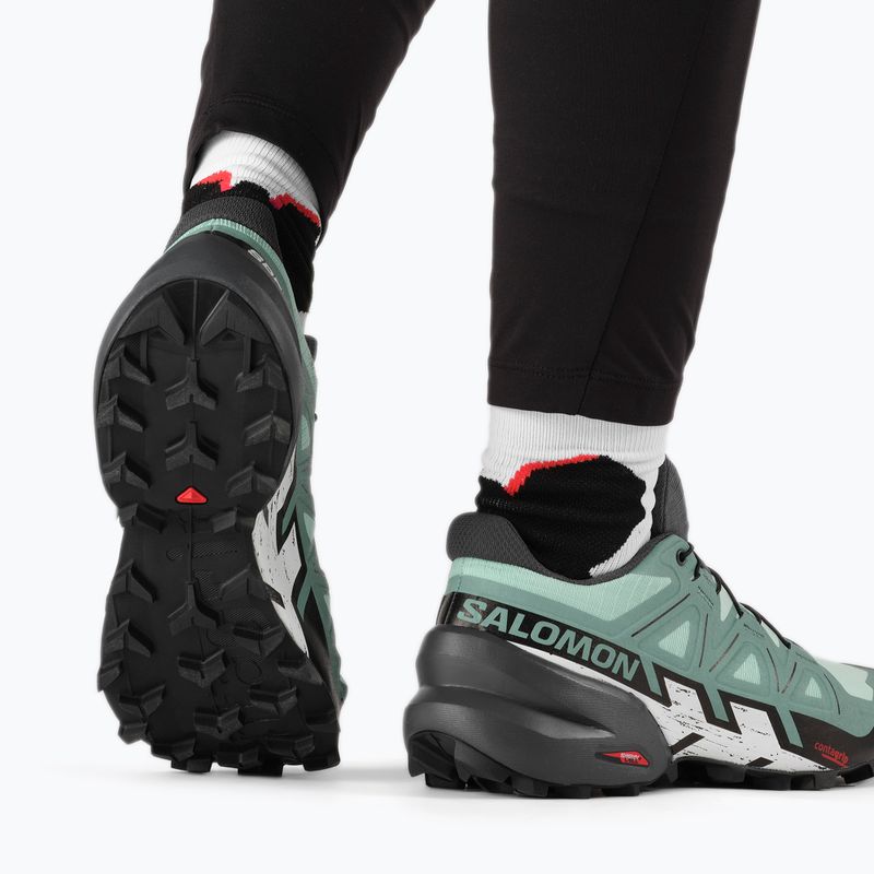 Salomon Speedcross 6 scarpe da corsa da donna yucca/ebano/bianco 4