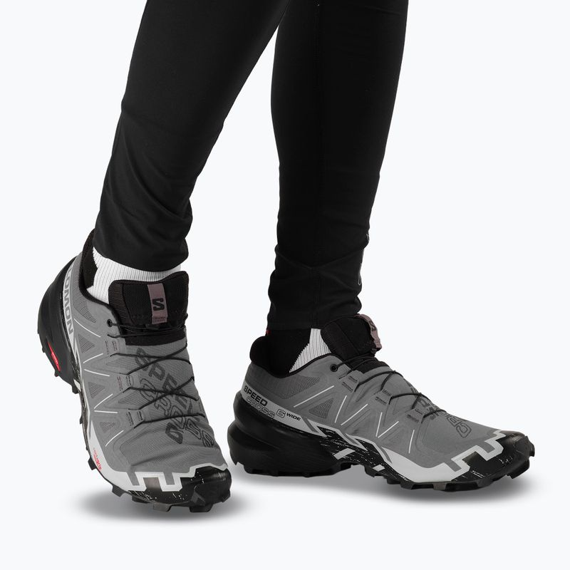 Scarpe da corsa da uomo Salomon Speedcross 6 Wide quiet shade/nero/blu perla 14