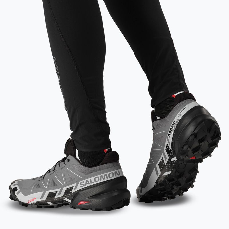 Scarpe da corsa da uomo Salomon Speedcross 6 Wide quiet shade/nero/blu perla 15