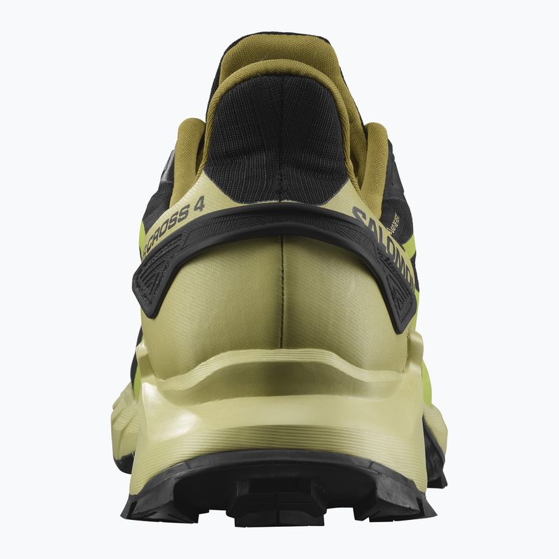 Scarpe da corsa da uomo Salomon Supercross 4 GTX nero/verde chiaro/acido lime 9