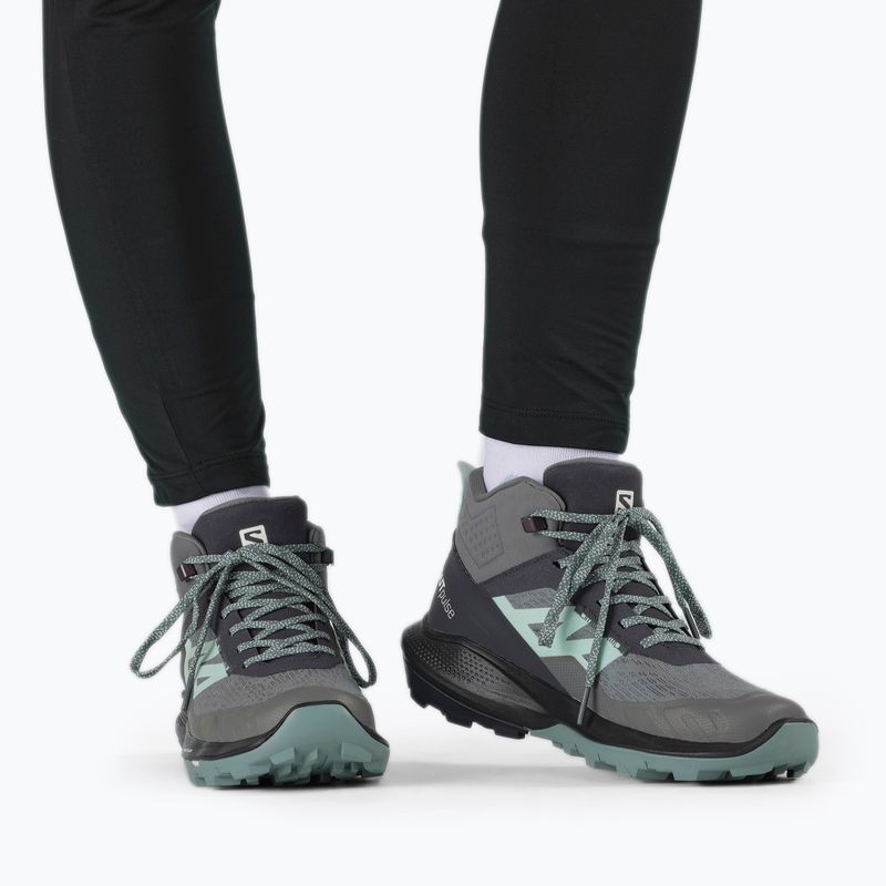 Salomon Outpulse Mid GTX scarpe da trekking da donna ebano/qush/ebano 16