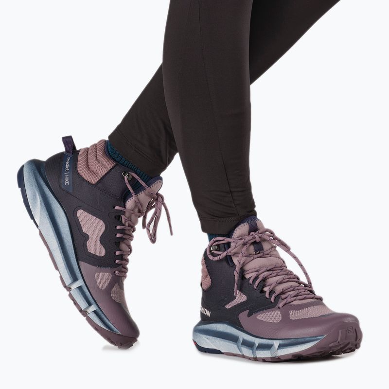 Scarponi da trekking da donna Salomon Predict Hike Mid GTX quaglia/cielo notturno/astral aura 17