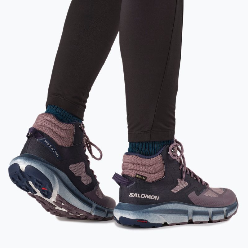 Scarponi da trekking da donna Salomon Predict Hike Mid GTX quaglia/cielo notturno/astral aura 18