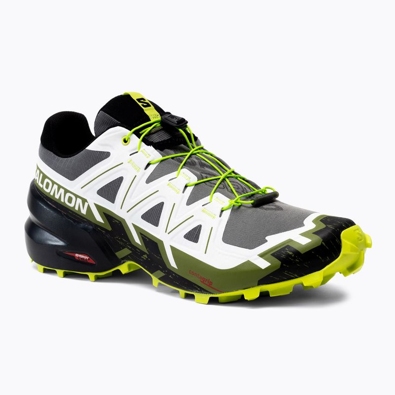 Salomon Speedcross 6 nero/bianco/acido lime scarpe da corsa da uomo