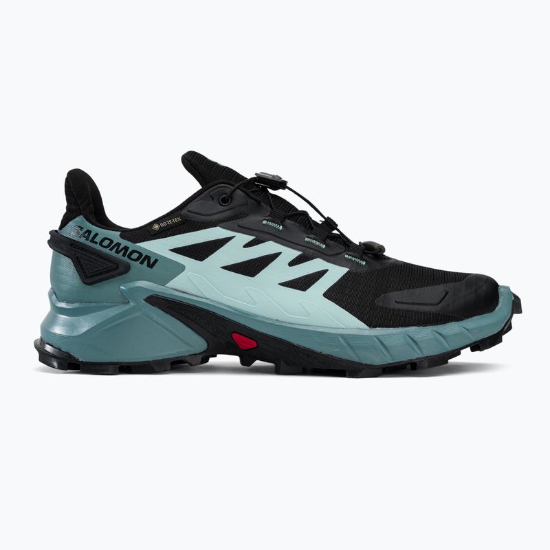 Scarpe da corsa da donna Salomon Supercross 4 GTX nero/trecciolino/yucca 2