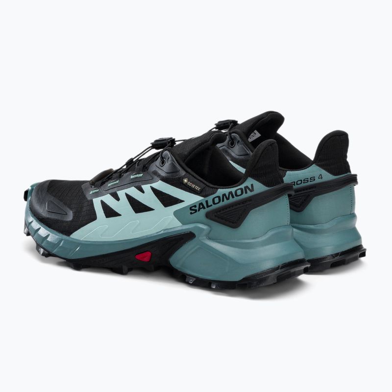 Scarpe da corsa da donna Salomon Supercross 4 GTX nero/trecciolino/yucca 3