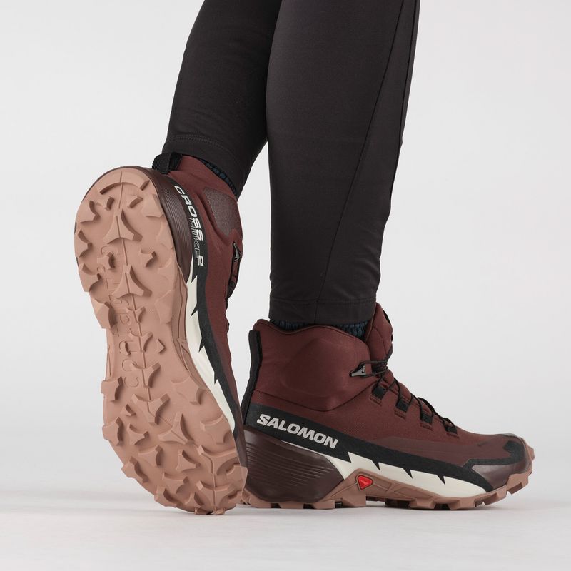 Scarpe da trekking da donna Salomon Cross Hike MID GTX 2 cioccolato amaro/mousse di moka 11