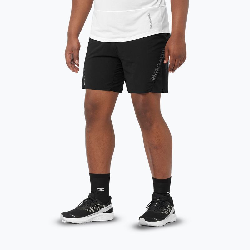 Pantaloncini da corsa Salomon Sense Aero 7'' uomo nero profondo