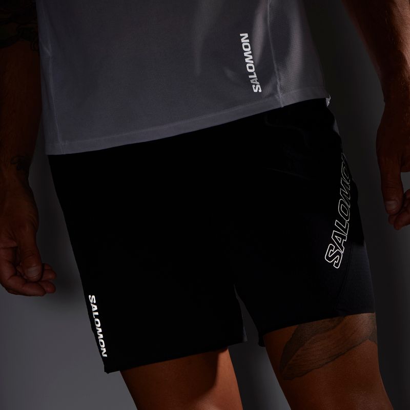 Pantaloncini da corsa Salomon Sense Aero 7'' uomo nero profondo 5