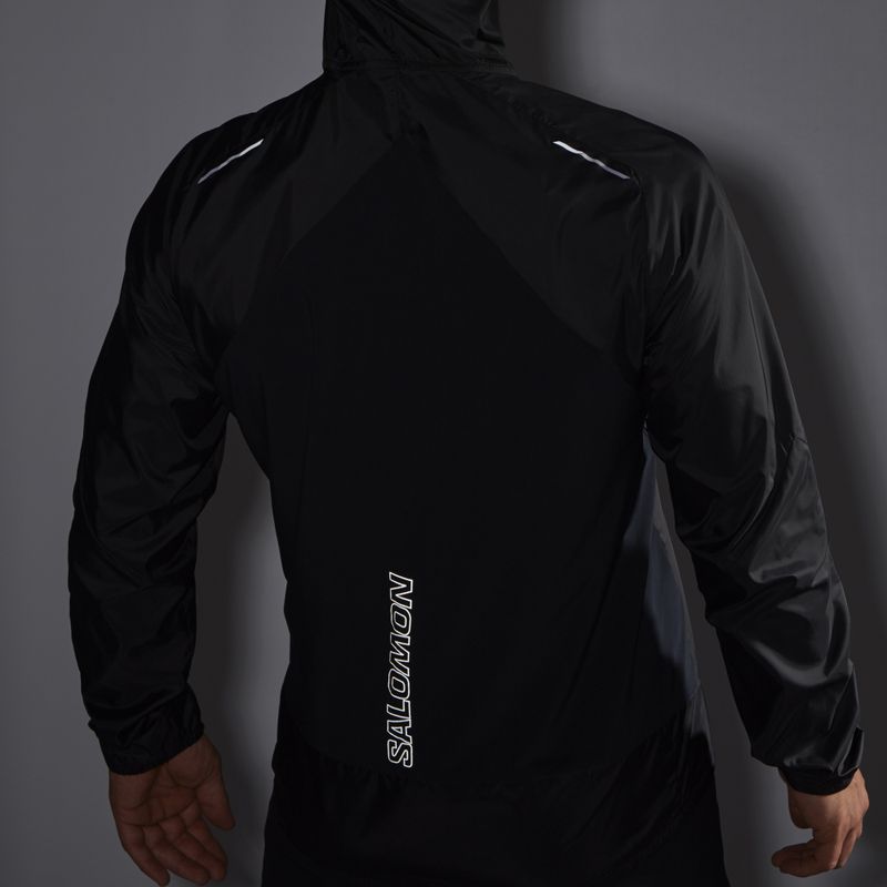 Giacca da corsa Salomon Cross Wind nero profondo da uomo 3