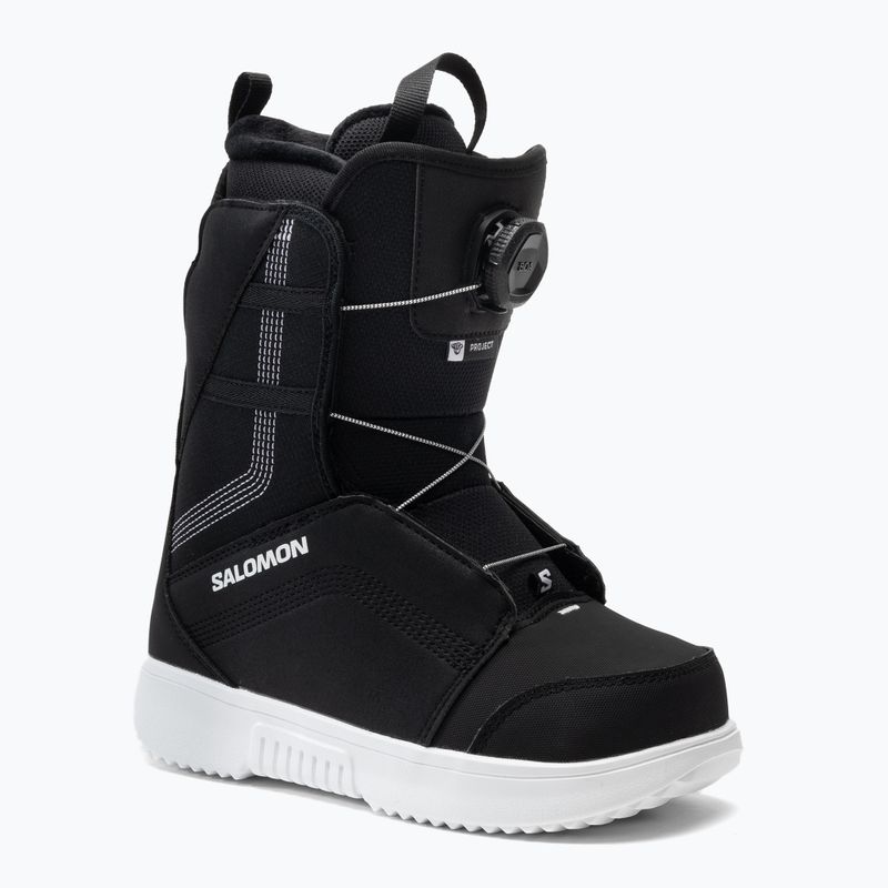 Scarponi da snowboard per bambini Salomon Project Boa nero/bianco