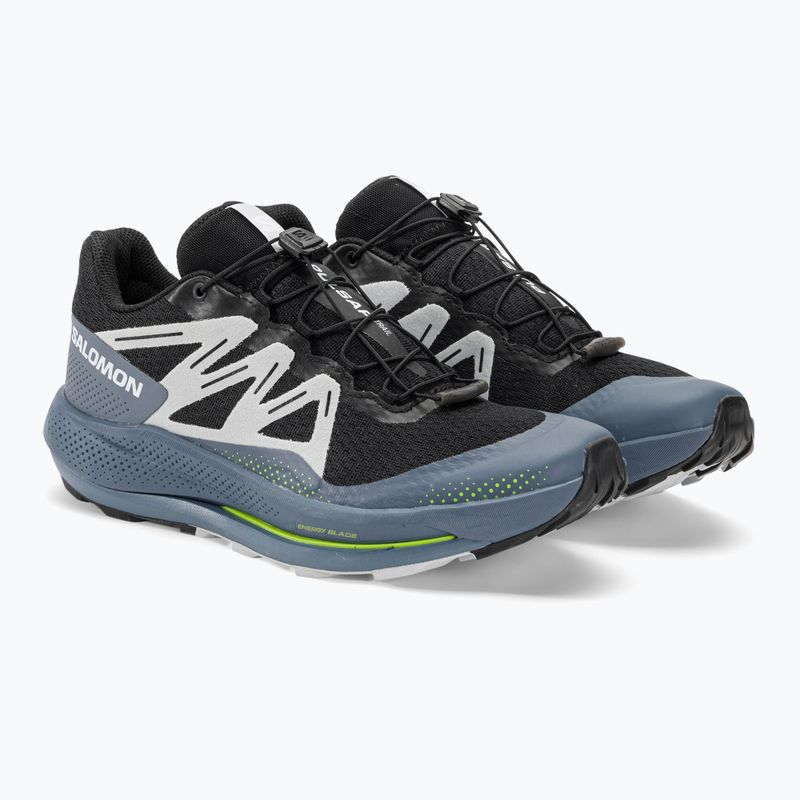 Scarpe da corsa Salomon Pulsar Trail da uomo, nero/blu Cina/ghiaccio artico 7