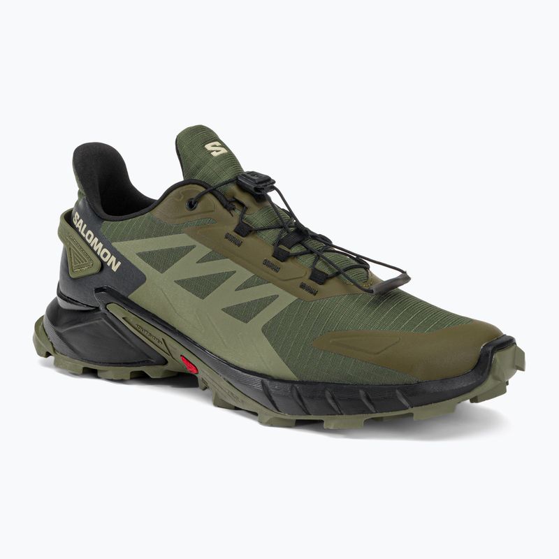 Salomon Supercross 4 scarpe da corsa uomo olvnig/grigio muschio/nero