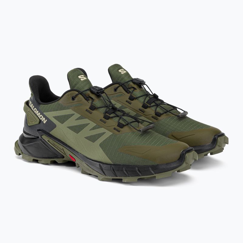 Salomon Supercross 4 scarpe da corsa uomo olvnig/grigio muschio/nero 6