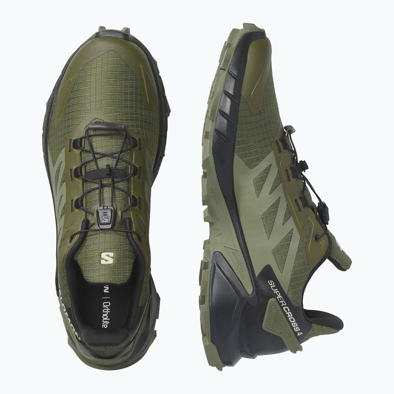 Salomon Supercross 4 scarpe da corsa uomo olvnig/grigio muschio/nero 14