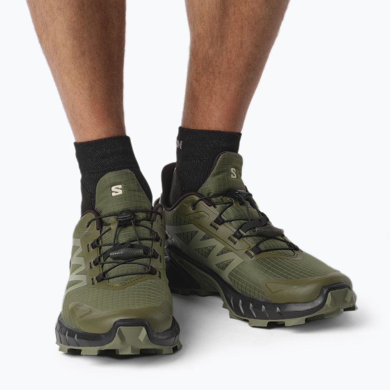 Salomon Supercross 4 scarpe da corsa uomo olvnig/grigio muschio/nero 3