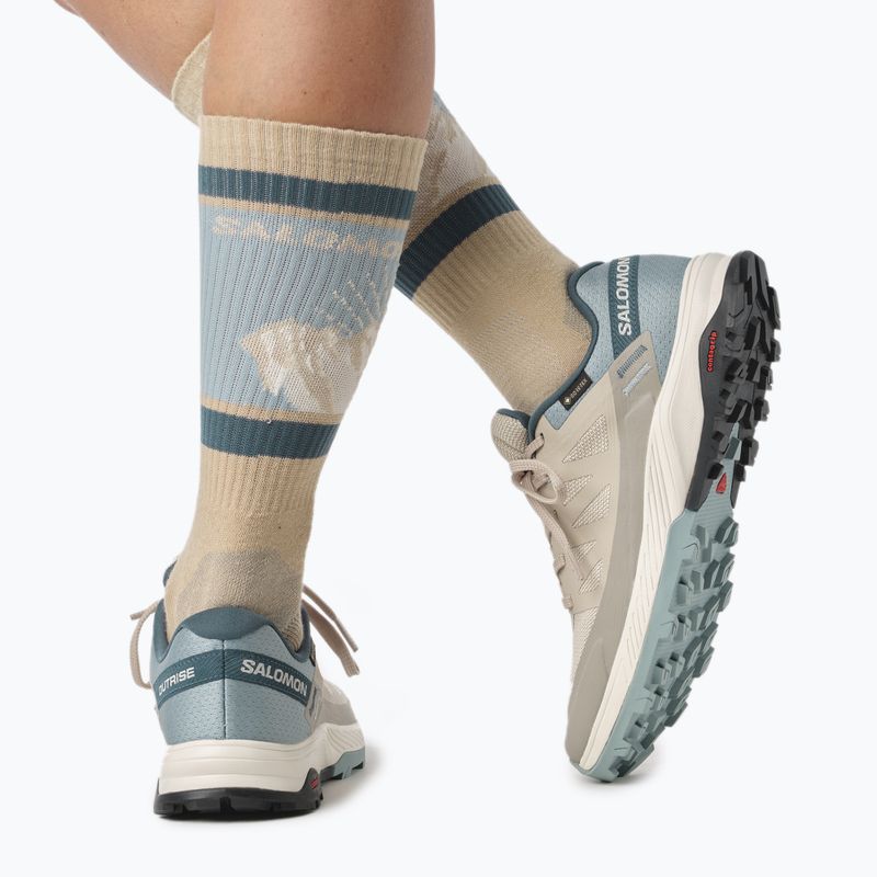 Stivali da trekking da donna Salomon Outrise GTX grigio piuma/bl/starg 18