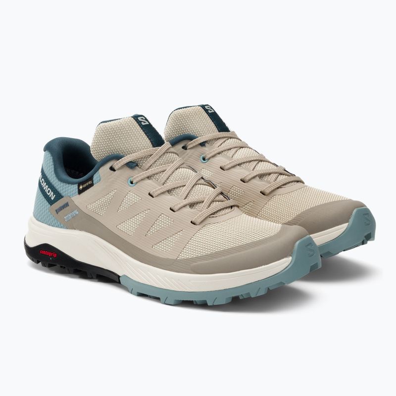 Stivali da trekking da donna Salomon Outrise GTX grigio piuma/bl/starg 4