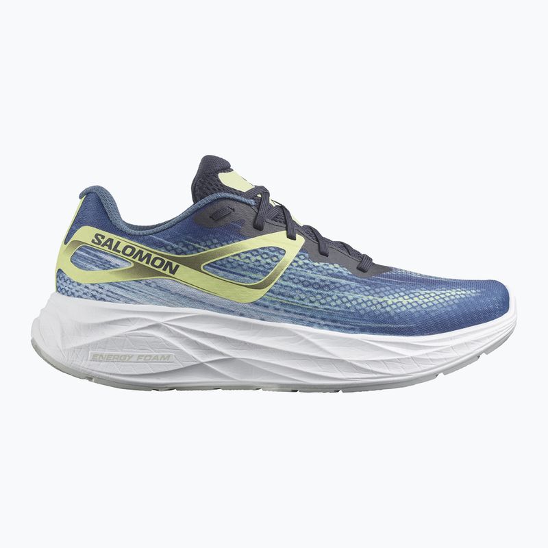 Scarpe da corsa da uomo Salomon Aero Glide blue ashes/dark sapphire/sunny lime 11