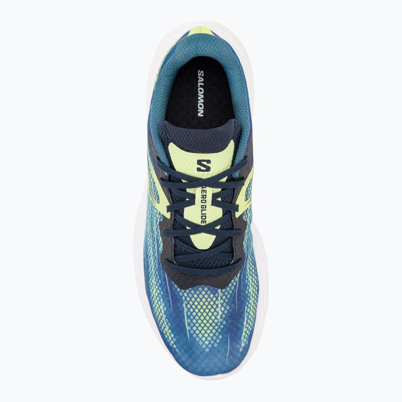 Scarpe da corsa da uomo Salomon Aero Glide blue ashes/dark sapphire/sunny lime 6