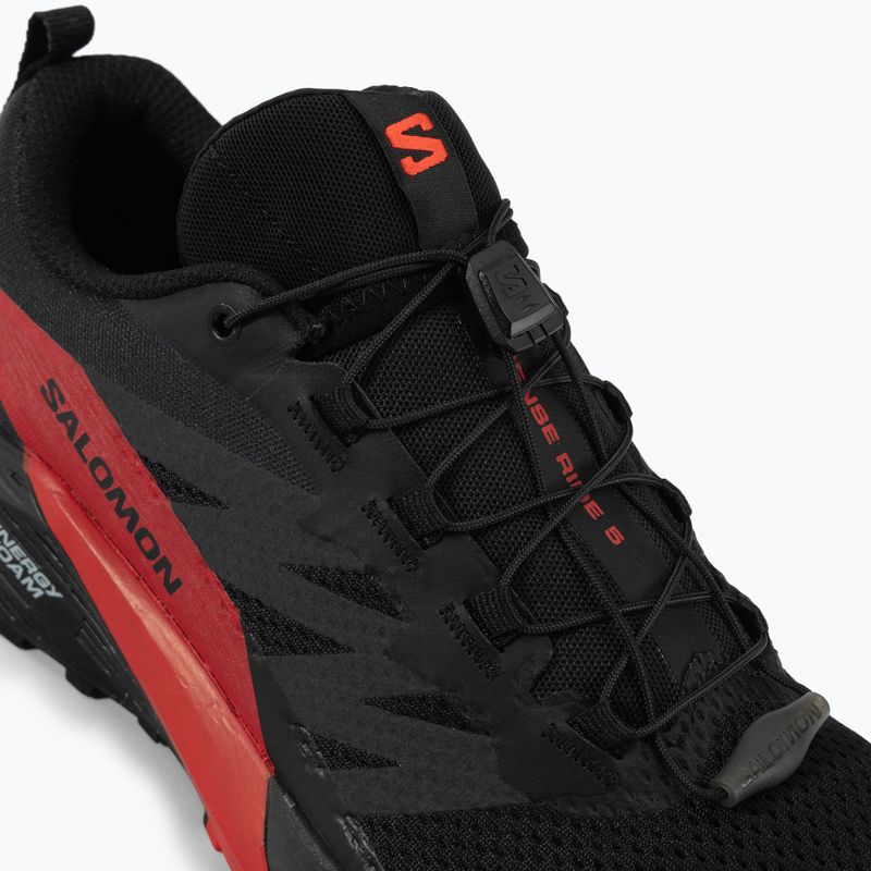 Scarpe da corsa da uomo Salomon Sense Ride 5 nero/rosso fuoco/nero 9