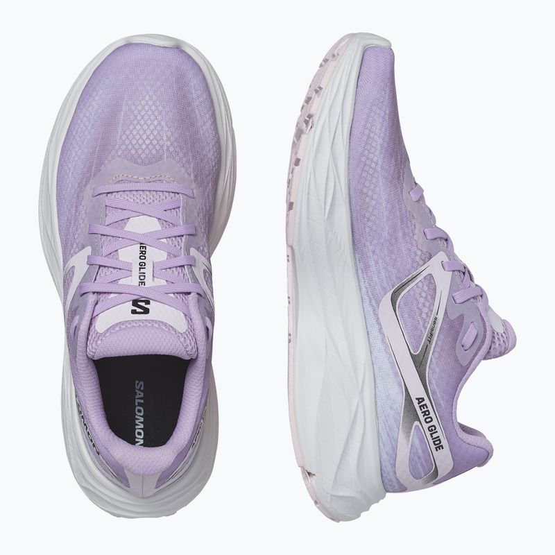 Scarpe da corsa da donna Salomon Aero Glide orchid bloom/rosa culla/bianco 13