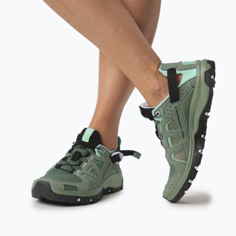 Salomon Techamphibian 5 scarpe da acqua da donna con corona d'alloro/ghiaccio artico/blu marino 3