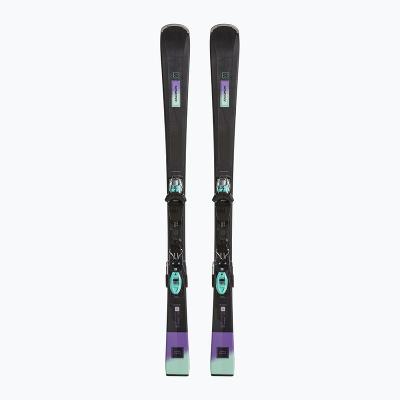 Sci da discesa da donna Salomon S/Max N6 XT + attacchi M10 GW nero/paisley viola/beach glass