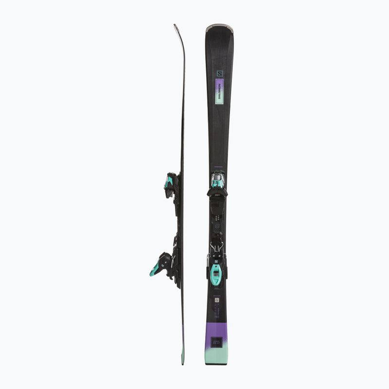 Sci da discesa da donna Salomon S/Max N6 XT + attacchi M10 GW nero/paisley viola/beach glass 2