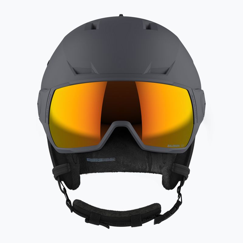 Casco da sci Salomon Pioneer LT Visor ebano/rosso 6