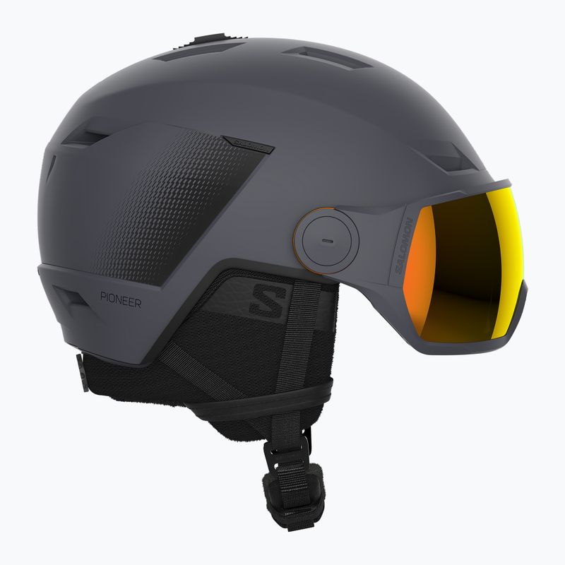 Casco da sci Salomon Pioneer LT Visor ebano/rosso 7