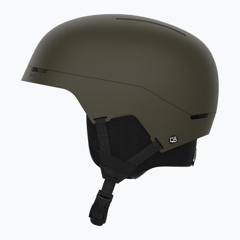 Casco da sci Salomon Brigade olive night 7