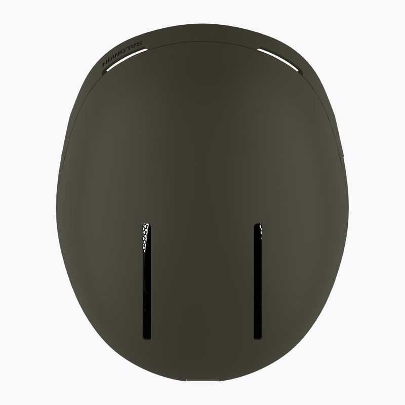 Casco da sci Salomon Brigade olive night 9