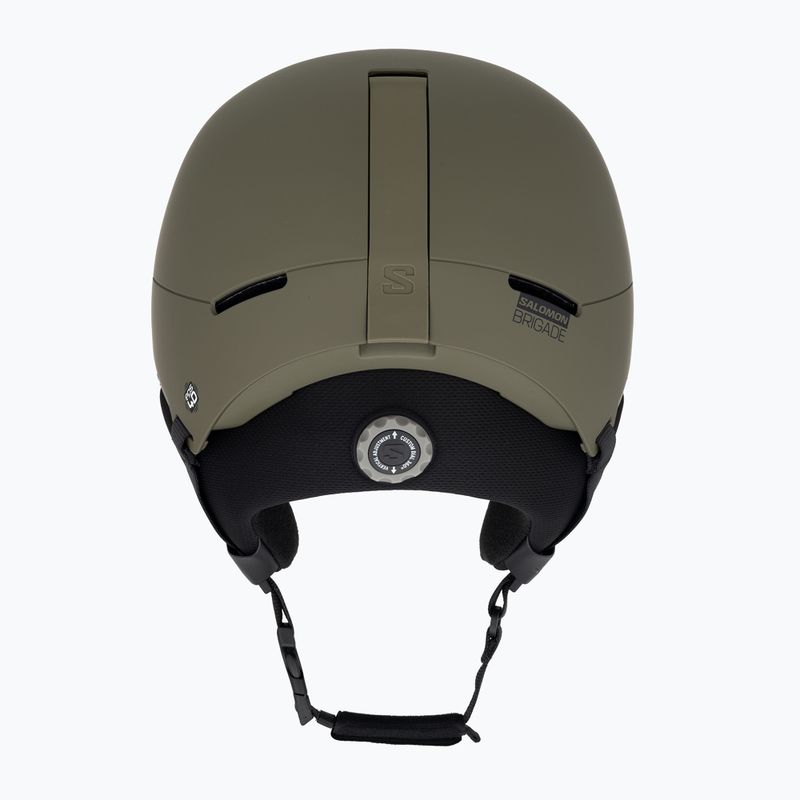 Casco da sci Salomon Brigade olive night 3