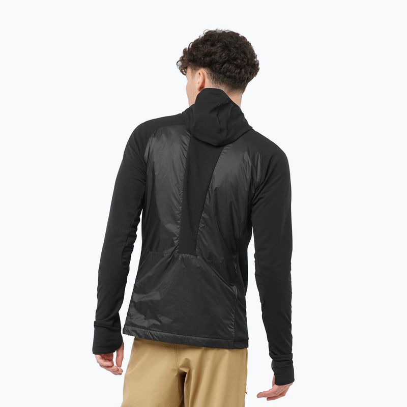 Salomon Elixir Hybrid Hoodie Uomo Giacca isolante in nero 2