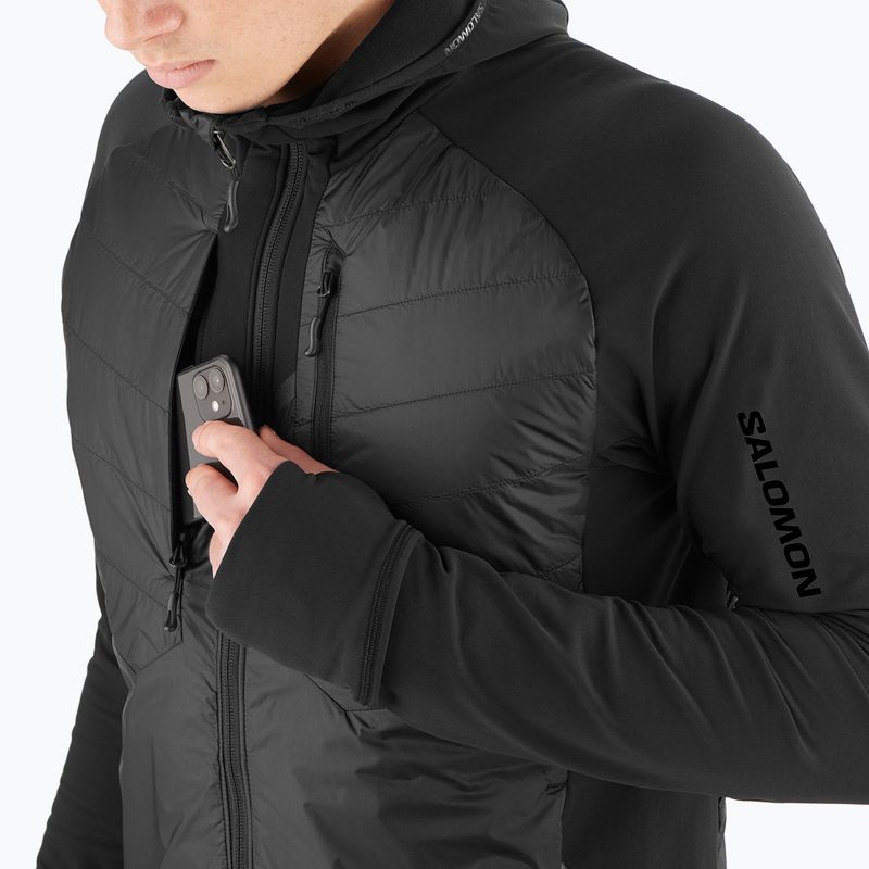 Salomon Elixir Hybrid Hoodie Uomo Giacca isolante in nero 4