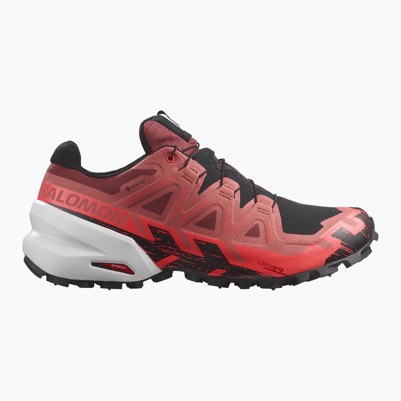 Scarpe da corsa uomo Salomon Spikecross 6 GTX pelle di bovino/nero/fuoco neon 8