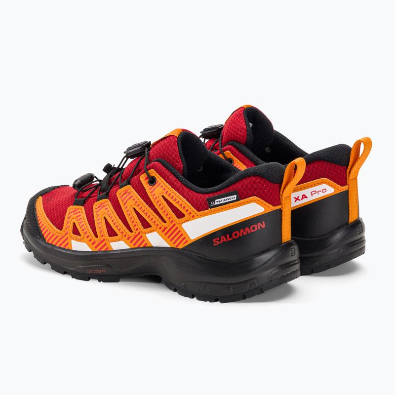 Salomon XA Pro V8 CSWP rosso/nero/opeppe scarpe da trekking junior 3