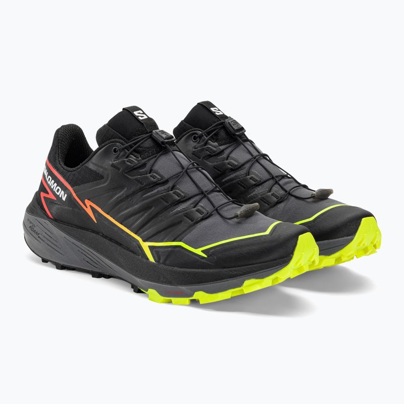 Salomon Thundercross scarpe da corsa da uomo nero/quiet shade/fiery coral 5