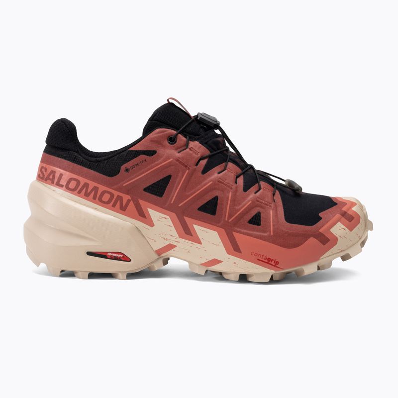 Scarpe da corsa da donna Salomon Speedcross 6 GTX nero/cow hide/faded rose 2