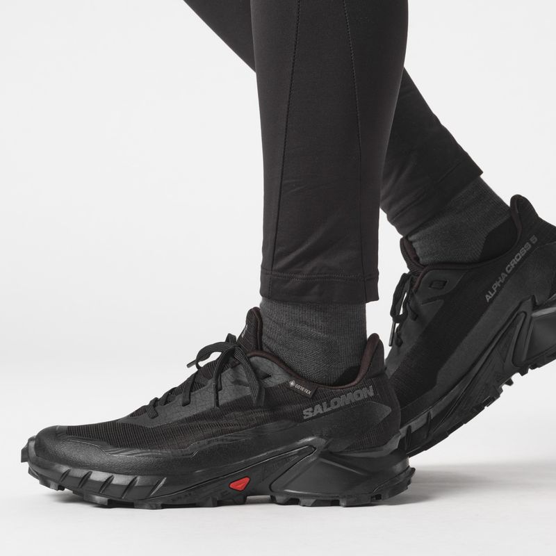 Scarpe da corsa da donna Salomon Alphacross 5 GTX nero/nero/ebano 3