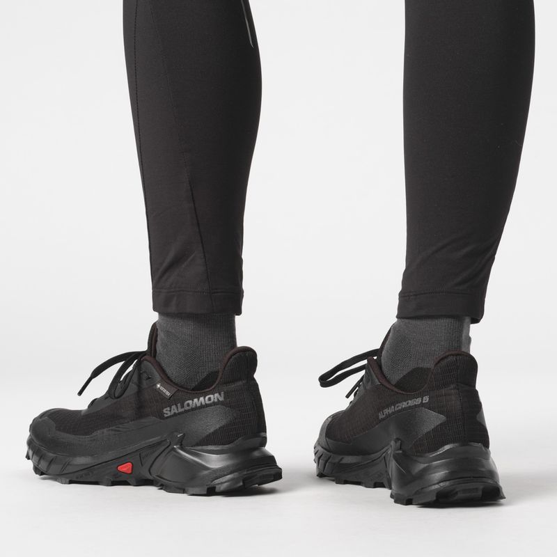 Scarpe da corsa da donna Salomon Alphacross 5 GTX nero/nero/ebano 4