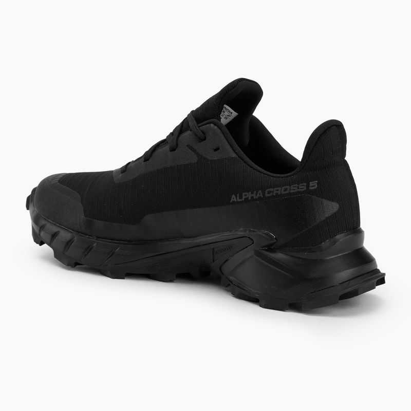 Scarpe da corsa da donna Salomon Alphacross 5 GTX nero/nero/ebano 3