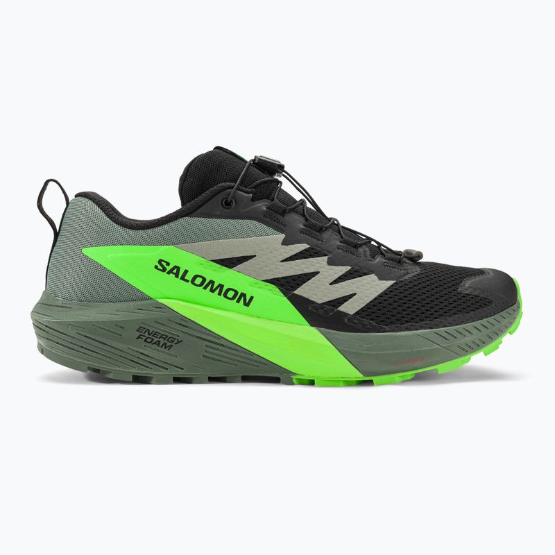 Scarpe da corsa da uomo Salomon Sense Ride 5 nero/laurel wreath/gecko verde 3