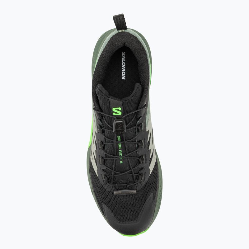 Scarpe da corsa da uomo Salomon Sense Ride 5 nero/laurel wreath/gecko verde 7