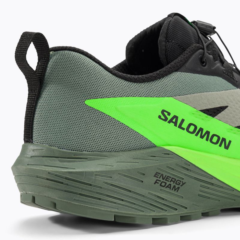 Scarpe da corsa da uomo Salomon Sense Ride 5 nero/laurel wreath/gecko verde 10